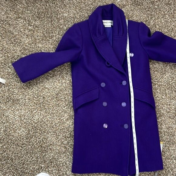 Vintage 90s Young Gallery Royal Purple Girls Long Dress Peacoat 7 - Picture 6 of 13